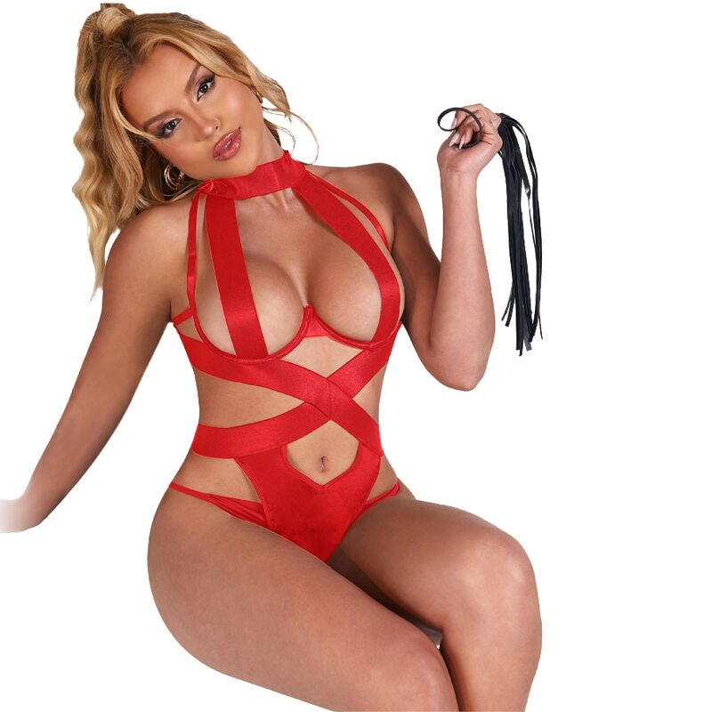 SUBBLIME - BODY HALTER SEXY CON ARNES ROJO S/M – Bild 4