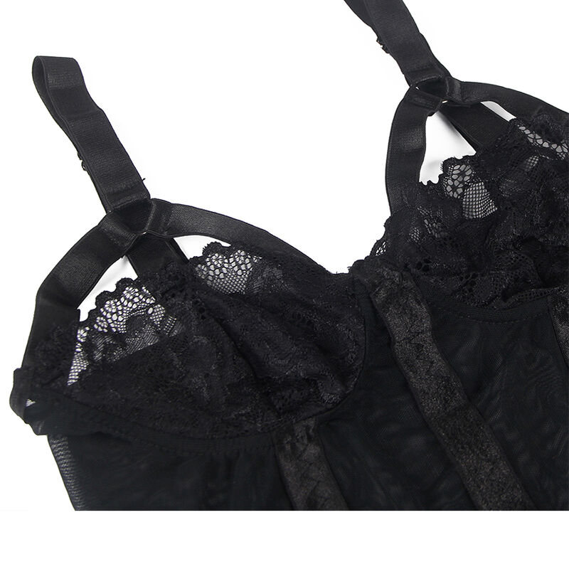 SUBBLIME - TEDDY CON LIGUERO DETALLE TIRAS PECHO NEGRO S/M – Bild 7