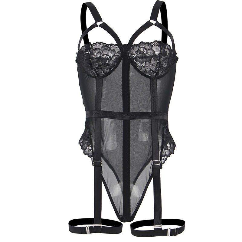 SUBBLIME - TEDDY CON LIGUERO DETALLE TIRAS PECHO NEGRO S/M – Bild 6