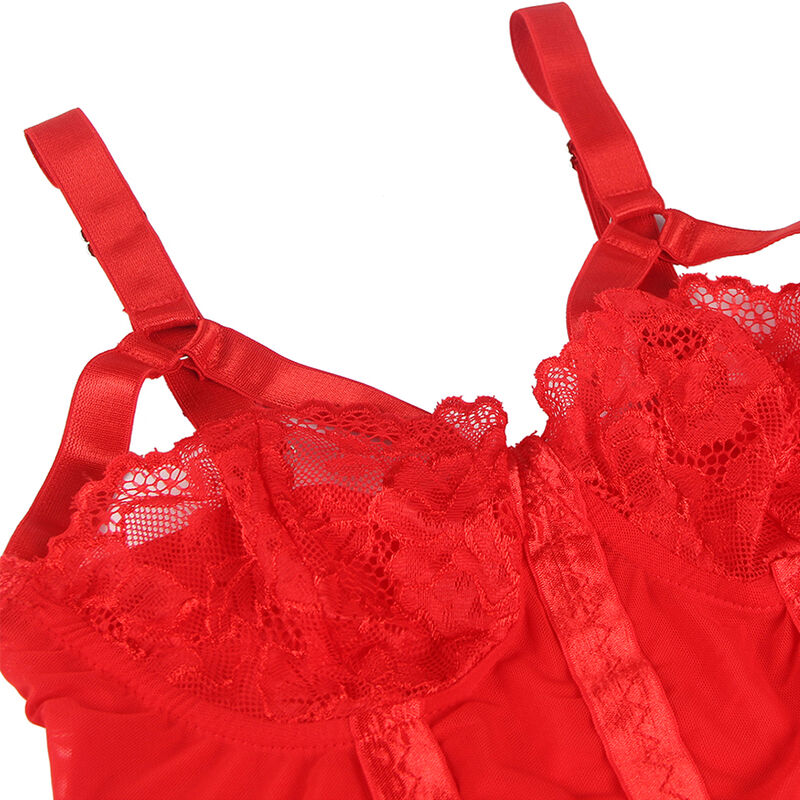 SUBBLIME - TEDDY CON LIGUERO DETALLE TIRAS PECHO ROJO S/M – Bild 13