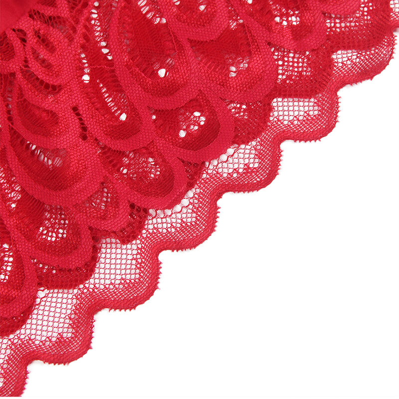 SUBBLIME - BABYDOLL SATINADO CON ENCAJE ROJO S/M – Bild 6