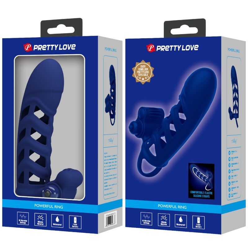 PRETTY LOVE - ALTAF VIBRATORRING MIT SILIKONHÜLLE BLAU – Bild 6