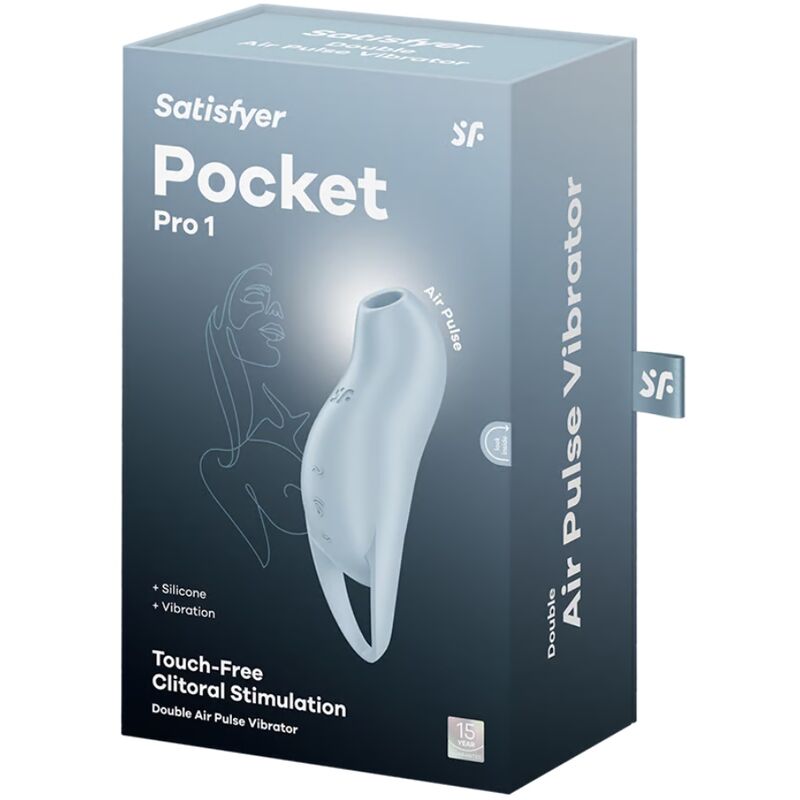 SATISFYER - POCKET PRO 1 KLITORIS-STIMULATOR HELLBLAU – Bild 3