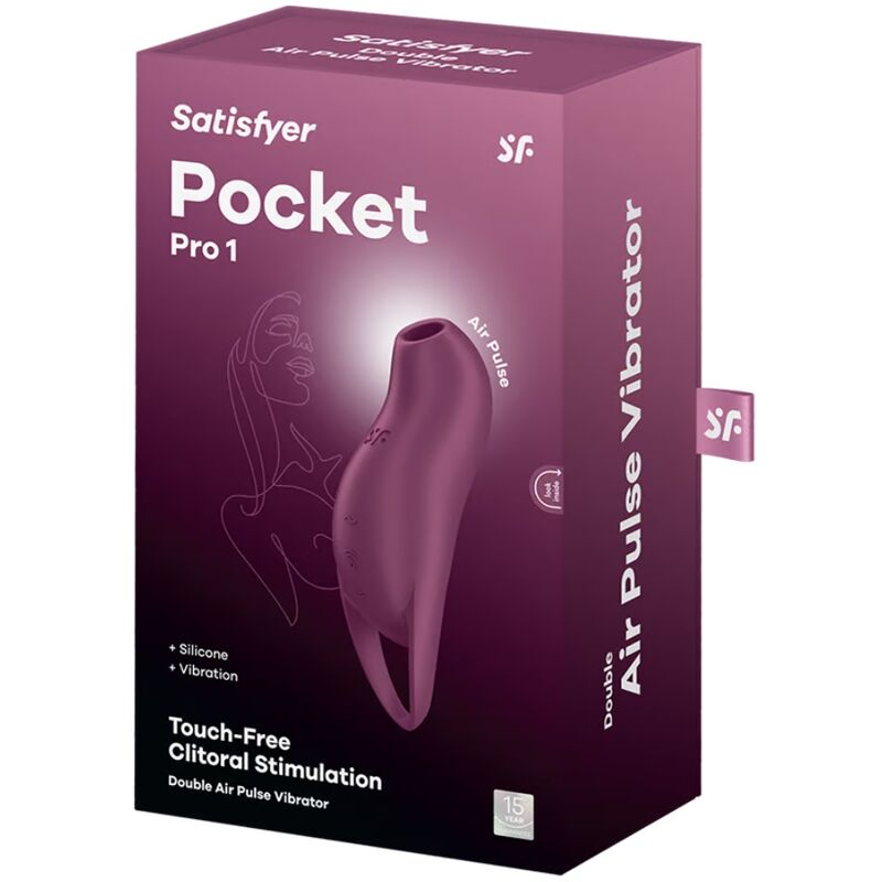 SATISFYER - POCKET PRO 1 KLITORIS-STIMULATOR GRANAT – Bild 3