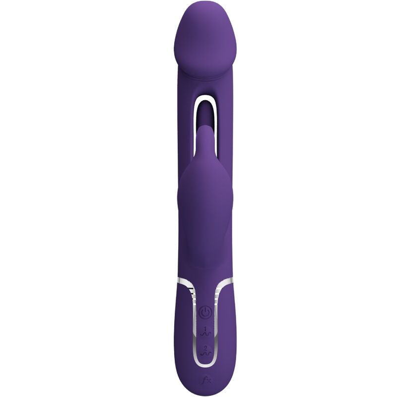 PRETTY LOVE - KAMPAS RABBIT 3 IN 1 MULTIFUNKTIONSVIBRATOR MIT ZUNGE VIOLETT – Bild 3