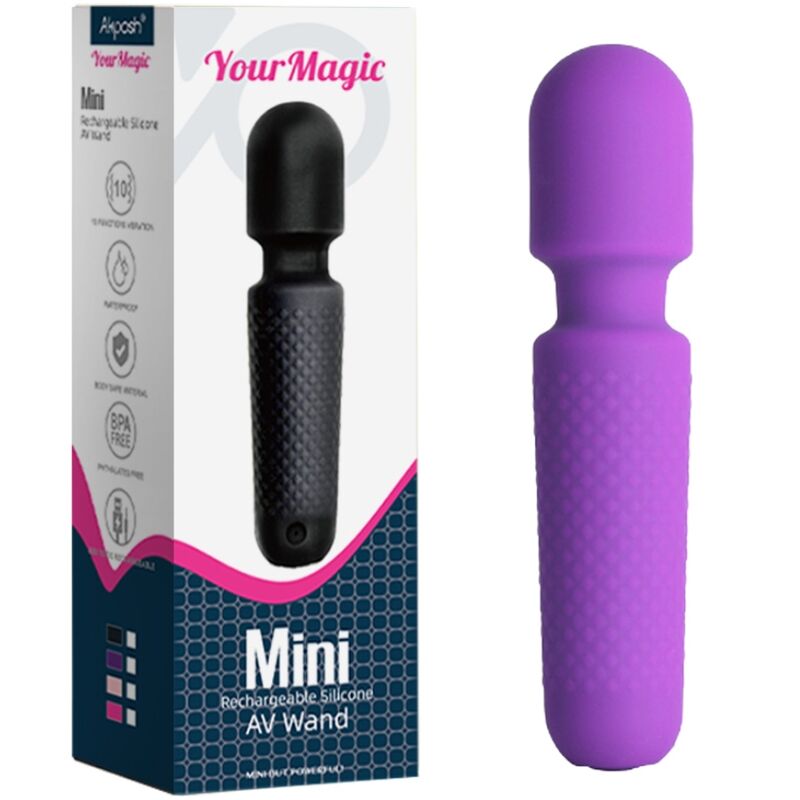 ARMONY - YOUR MAGIC MASSAGER & VIBRATOR WIEDERAUFLADBAR 10 VIBRATIONEN STAB PUNKTE LILA – Bild 3