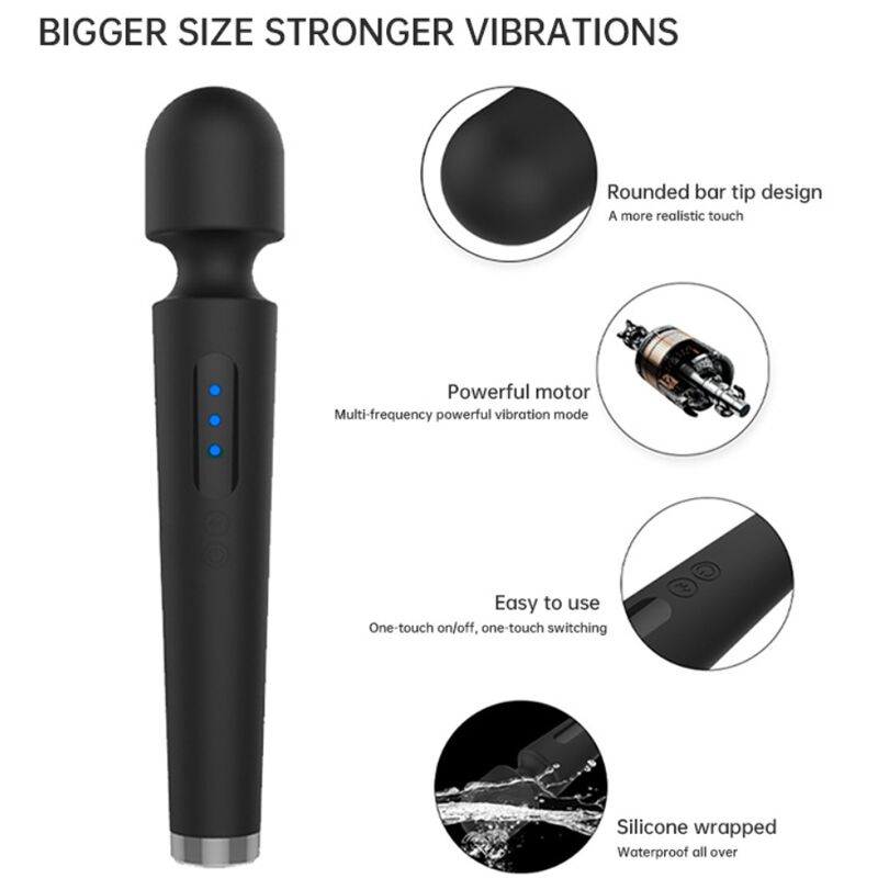 ARMONY - X POWER GROSSER MASSAGER & VIBRATOR 7 VIBRATIONEN SCHWARZ – Bild 4