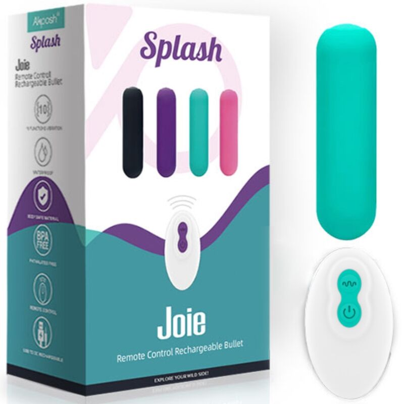 ARMONY - SPLASH JOIE VIBRATOR BULLET SILIKON FERNBEDIENUNG 10 VIBRATIONEN 75 X 19 CM GRÜN – Bild 4