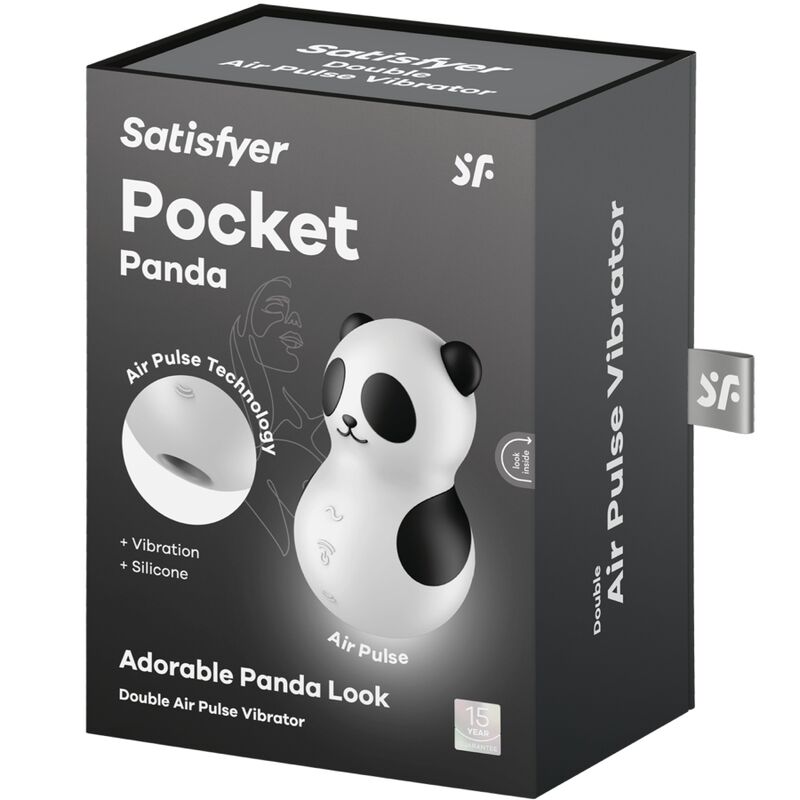 SATISFYER - POCKET PANDA STIMULATOR & VIBRATOR SCHWARZ WEISS – Bild 6