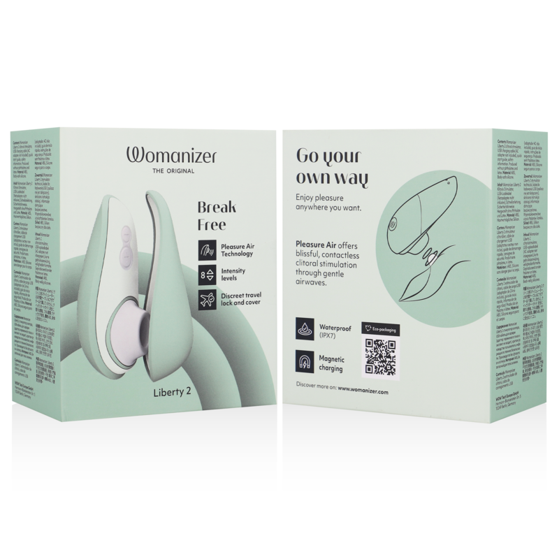 WOMANIZER - LIBERTY 2 ESTIMULADOR & SUCCIONADOR CLITORIS VERDE CLARO – Bild 7