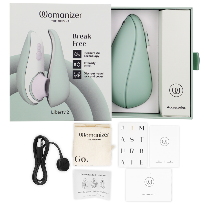 WOMANIZER - LIBERTY 2 ESTIMULADOR & SUCCIONADOR CLITORIS VERDE CLARO – Bild 6