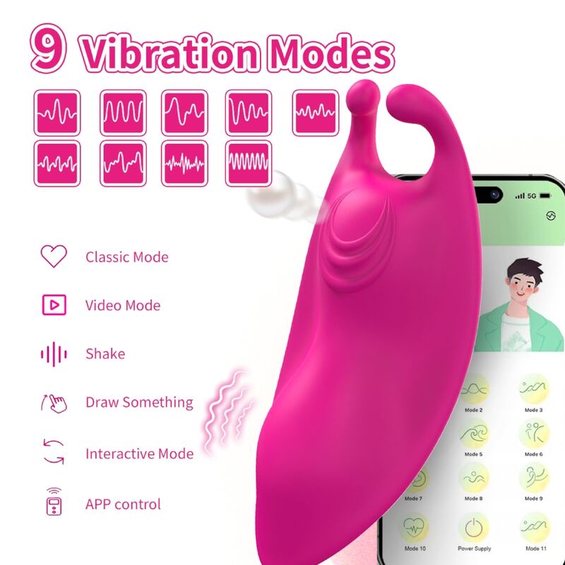 ARMONY - HONEYBEE TRAGBARES HÖSCHENVIBRATOR G-SPOT FUCHSIA -KOSTENLOSE APP – Bild 4