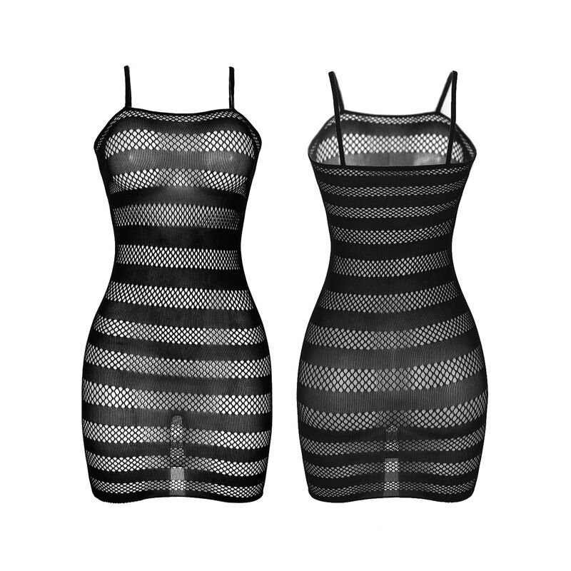 SUBBLIME - 951733 NETZ-KLEID MIT SCHWARZEN STREIFEN EINE GRÖSSE – Bild 4