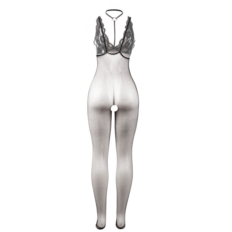 SUBBLIME - 951993 SCHWARZ TRANSPARENTER NETZ-BODYSTOCKING MIT SCHRITTFREIEM UNTERTEIL EINE GRÖSSE – Bild 5