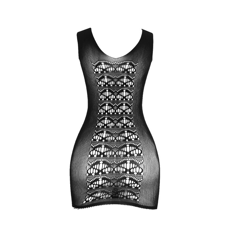 SUBBLIME - 952167 KURZER ELASTISCHER NETZ-KLEID SCHWARZ EINE GRÖSSE – Bild 7