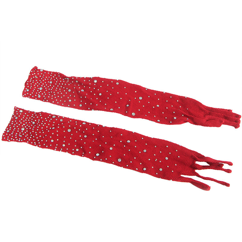 SUBBLIME - 952181 NETZ-BODYSTOCKING MIT HANDSCHUHEN UND DIAMANTEN ROT EINE GRÖSSE – Bild 5