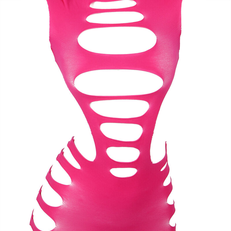 SUBBLIME - 952273 LANGRMELIGER ELASTISCHER NETZ-KLEID ROSA EINE GRÖSSE – Bild 5