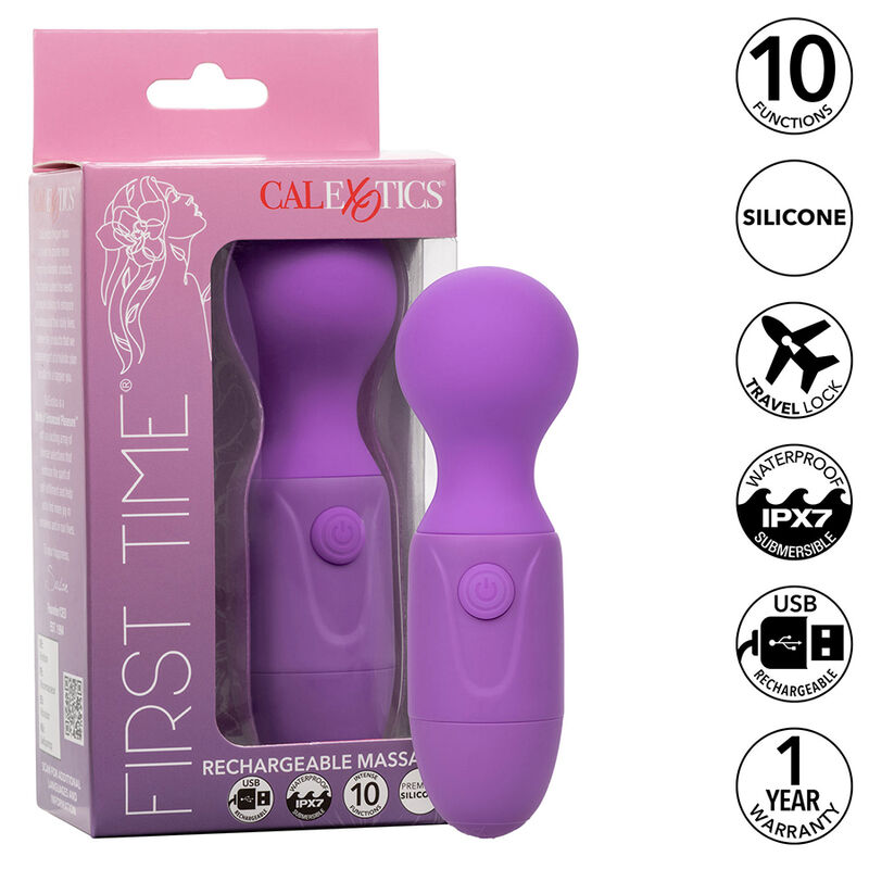 CALEXOTICS - FIRST TIME WIEDERAUFLADBARES MASSAGERÄT 10 VIBRATIONEN LILA – Bild 9