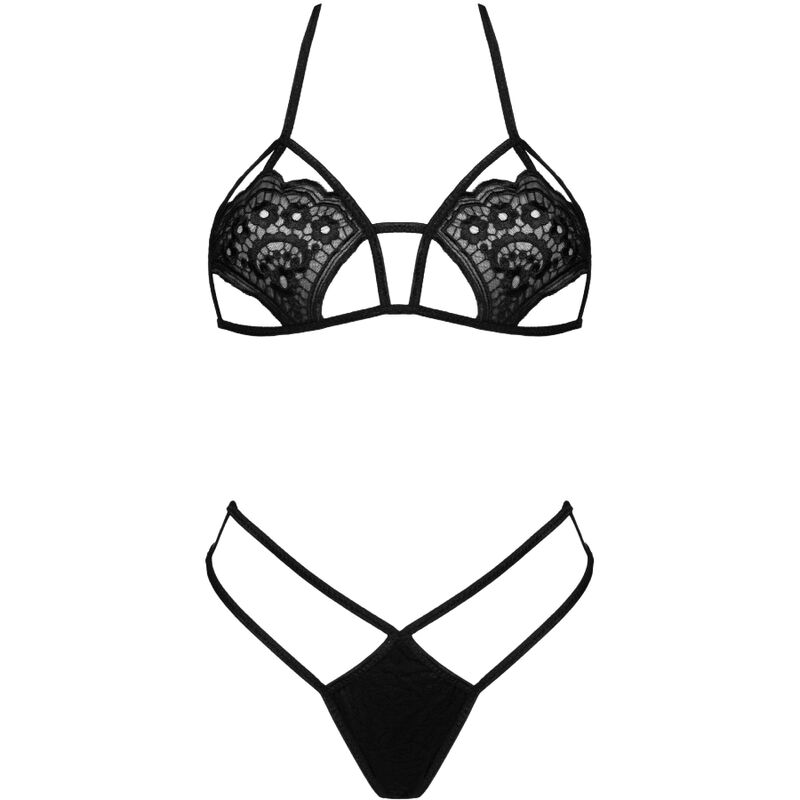 LIVCO CORSETTI FASHION - JIMENA LC 20216 BH + STRING SCHWARZ EINE GRÖSSE – Bild 3