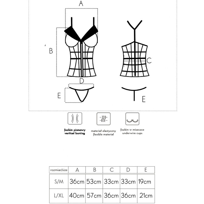 LIVCO CORSETTI FASHION - LAURA LC 20215 KORSETT + STRING S/M – Bild 6