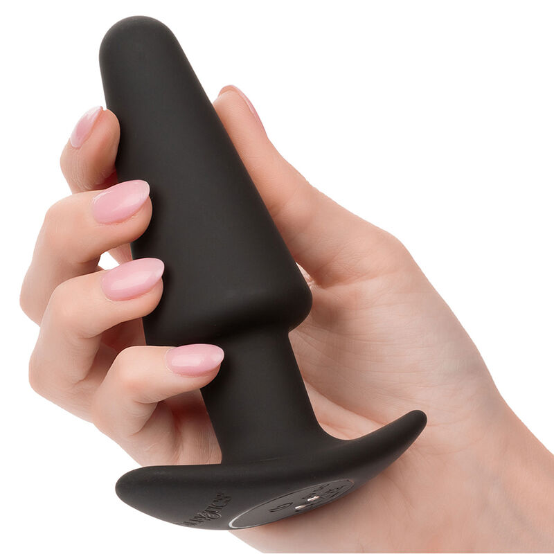 CALEXOTICS - ROCK BOTTOM PLUG ANAL CÓNICO 10 VIBRACIONES SILICONA NEGRO – Bild 5