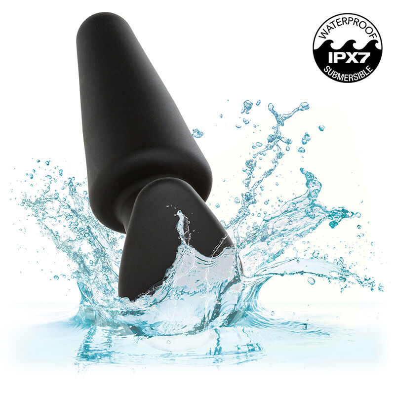 CALEXOTICS - ROCK BOTTOM PLUG ANAL CÓNICO 10 VIBRACIONES SILICONA NEGRO – Bild 3
