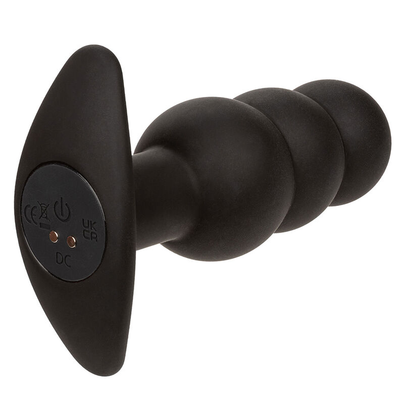 CALEXOTICS - ROCK BOTTOM ANAL PLUG MIT PERLEN 10 VIBRATIONEN SILIKON SCHWARZ – Bild 8