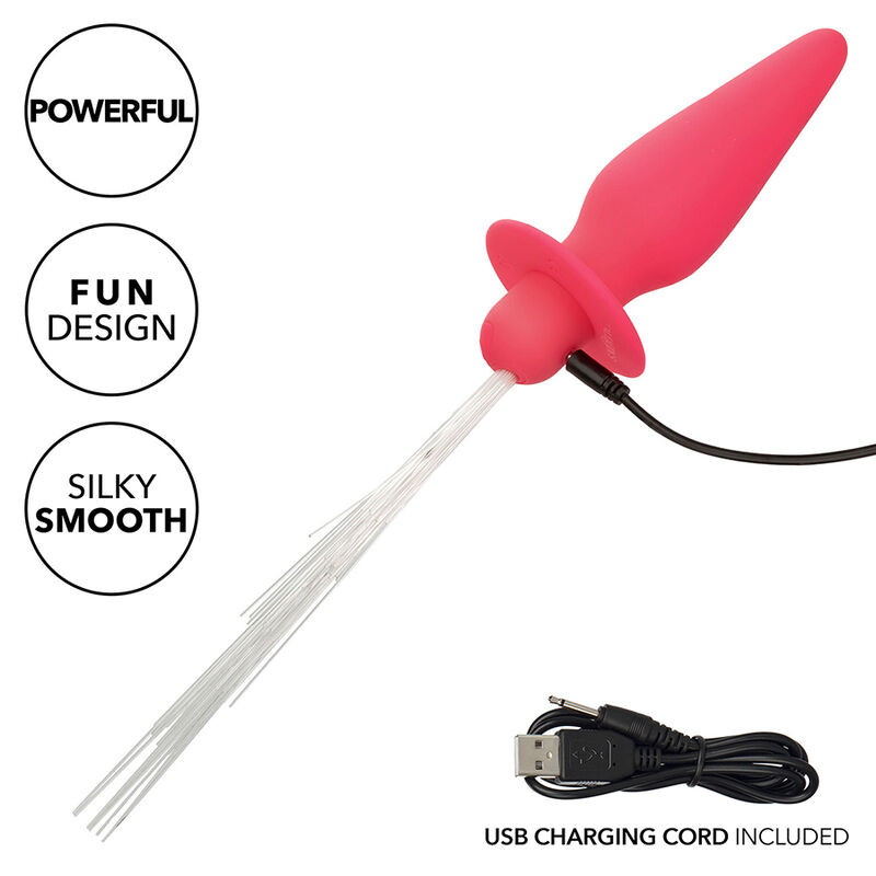 CALEXOTICS - SOUTHERN LIGHTS LIGHT UP LEUCHTENDE ANALSTECKER 10 VIBRATIONEN SILIKON ROSA – Bild 4