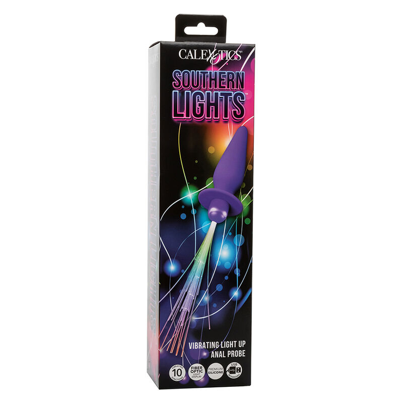 CALEXOTICS - SOUTHERN LIGHTS LIGHT UP LEUCHTENDE ANALSTECKER 10 VIBRATIONEN SILIKON LILA – Bild 3