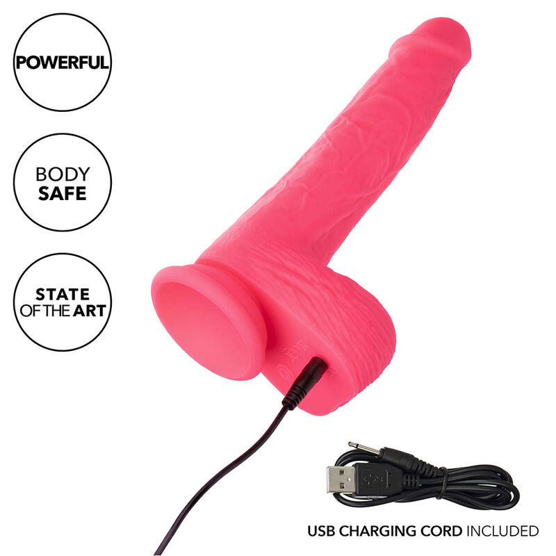CALEXOTICS - STUDS REALISTISCHER VIBRATOR 10 VIBRATIONEN ROSA – Bild 4