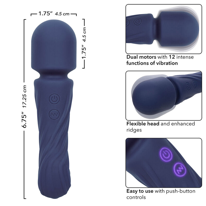 CALEXOTICS - CHARISMA ALLURE MASSAGER DOPPELMOTOR 12 FUNKTIONEN 17,25 CM X 4,5 CM LILA – Bild 5