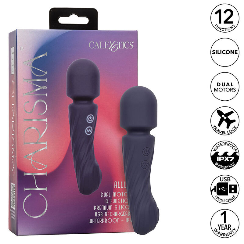 CALEXOTICS - CHARISMA ALLURE MASSAGER DOPPELMOTOR 12 FUNKTIONEN 17,25 CM X 4,5 CM LILA – Bild 8