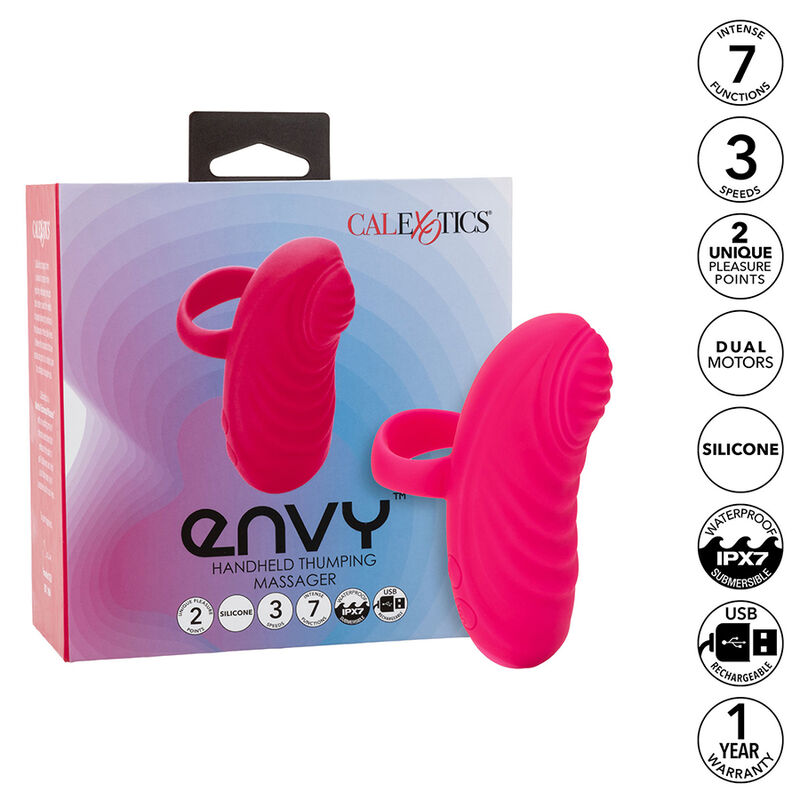 CALEXOTICS - ENVY HANDMASSAGER MIT ROLLBALL, 7 VIBRATIONEN, ROSA – Bild 9