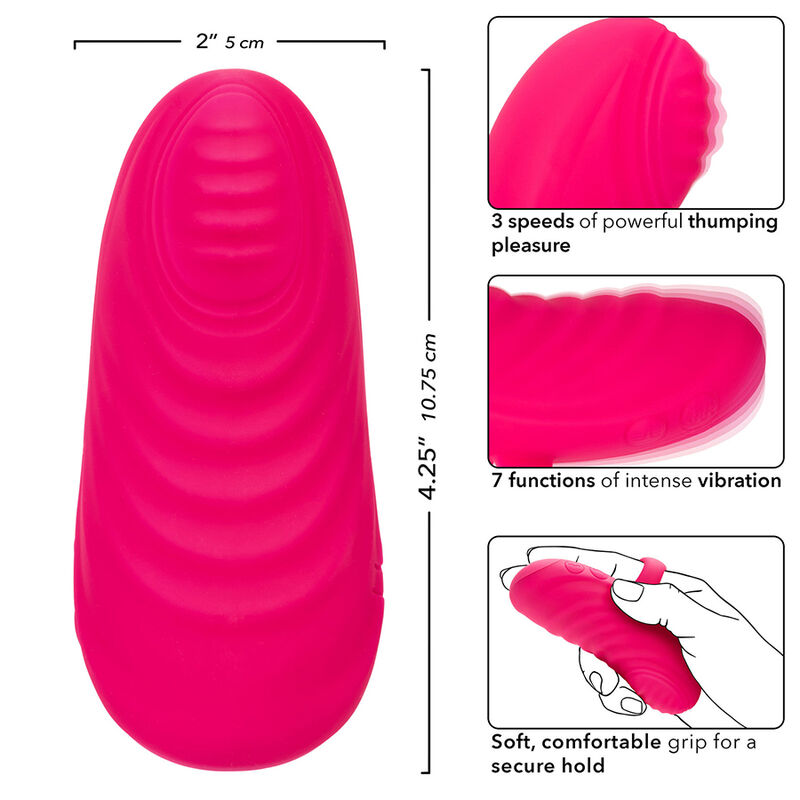 CALEXOTICS - ENVY HANDMASSAGER MIT ROLLBALL, 7 VIBRATIONEN, ROSA – Bild 3