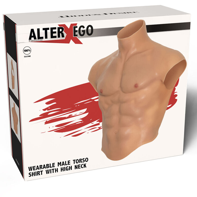 VERBORGENE BEDÜRFNIS - ALTER EGO SILIKON-MÄNNERTORSO-SHIRT MIT ABS-FLEISCH – Bild 4