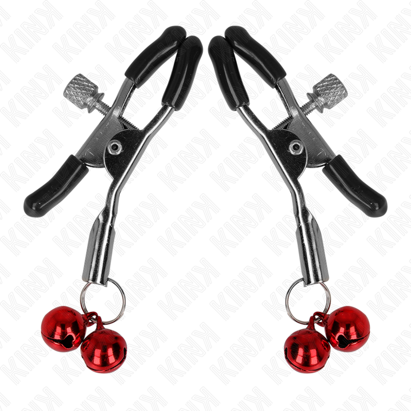 KINK - DOPPELTE GLOCKEN-NIPPELKLAMMERE ROT 6 CM – Bild 4