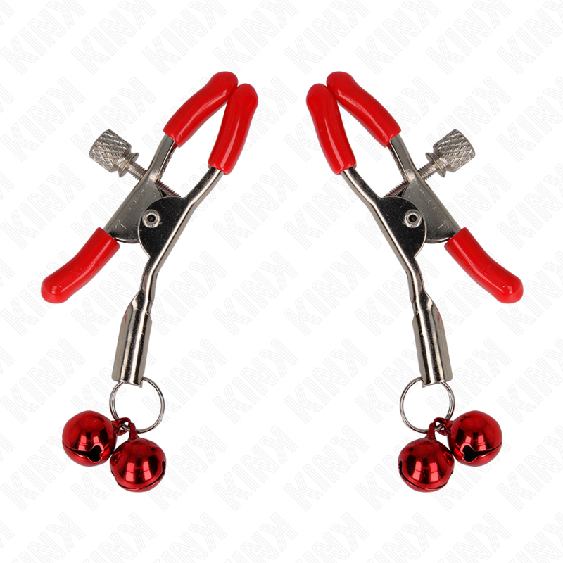 KINK - ROTE DOPPELGLOCKE NIPPELKLEMME ROT 6 CM – Bild 5