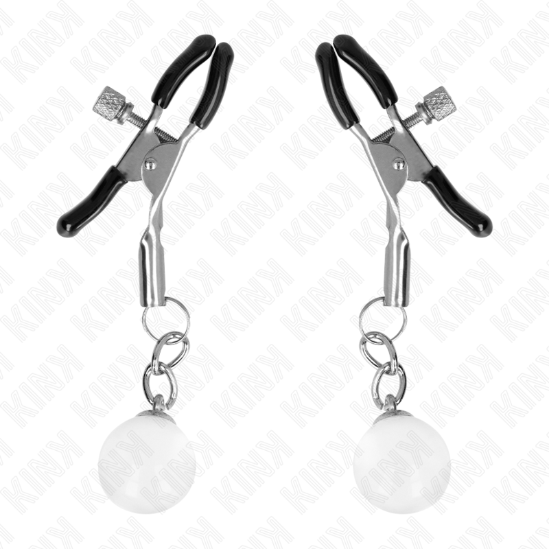 KINK - GLASPERLEN-NIPPELKLAMMERN SILBER 6 CM – Bild 4