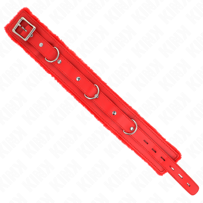 KINK - HALSBAND MIT LEINE 65 CM MIT EINSCHRÄNKUNGEN ROT 36-42 CM X 5,5 CM – Bild 6