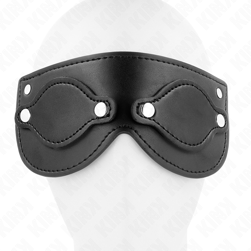 KINK - KUNSTLEDERMASKE MIT ABNEHMBAREN AUGENABDECKUNGEN 22 x 9 CM – Bild 3