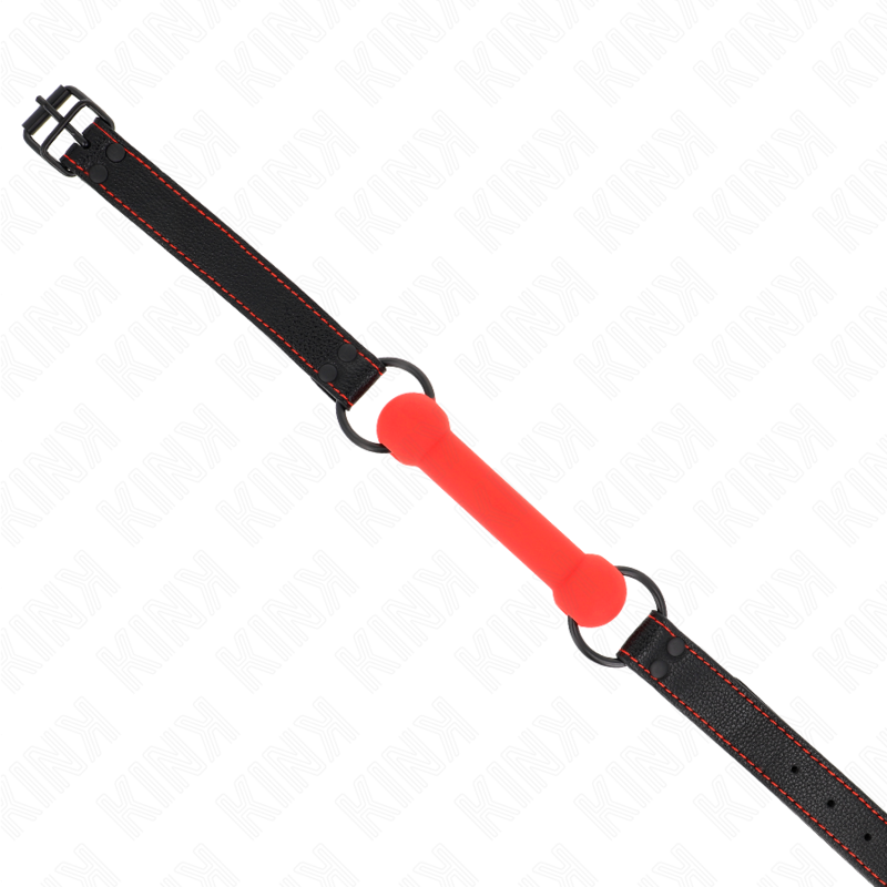 KINK - KNOCHENGAG MIT KUNSTLEDERBAND ROT VERSTELLBAR 41-57 CM – Bild 3