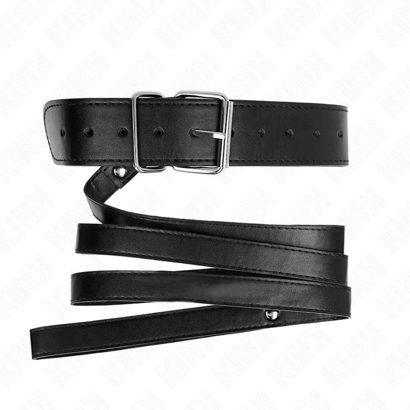 KINK - HALSKETTE MIT GÜRTEL 116 CM SCHWARZ GURT VERSTELLBAR 32-50 CM X 8 CM – Bild 3