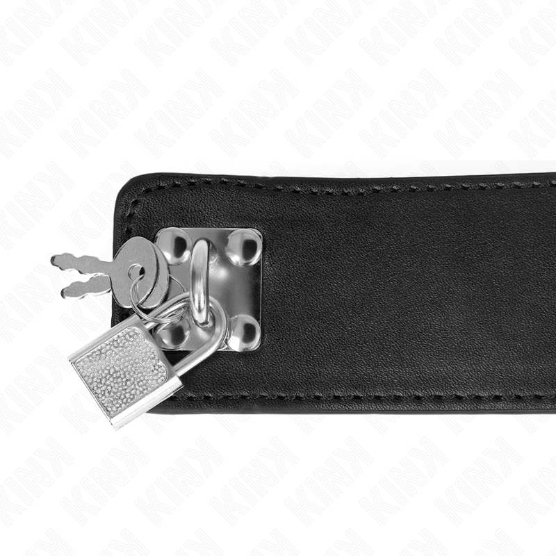 KINK - HALSKETTE MIT GÜRTEL 65 CM MIT BREITEM SCHWARZEN RIEMEN VERSTELLBAR 33,5-41 CM X 5 CM – Bild 5