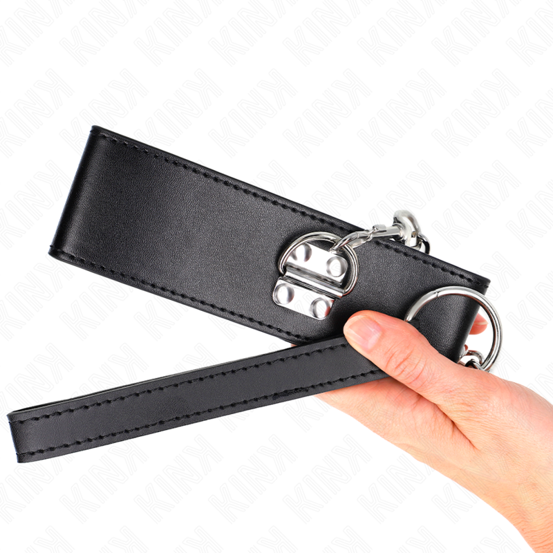KINK - HALSKETTE MIT GÜRTEL 65 CM MIT BREITEM SCHWARZEN RIEMEN VERSTELLBAR 33,5-41 CM X 5 CM – Bild 6
