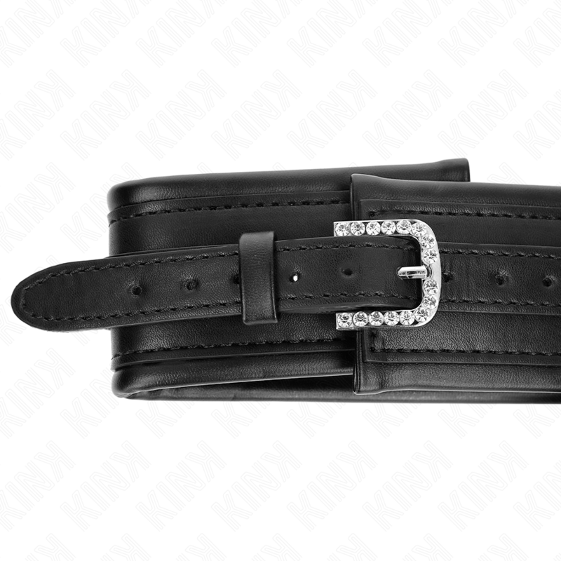 KINK - HALSKETTE MIT GLÄNZENDEM SCHNALLE-BAND 65 CM 48,5 CM X 5,3 CM – Bild 3