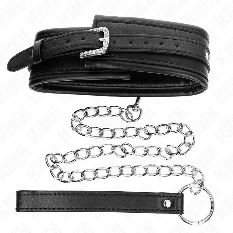 KINK - HALSKETTE MIT GLÄNZENDEM SCHNALLE-BAND 65 CM 48,5 CM X 5,3 CM – Bild 5