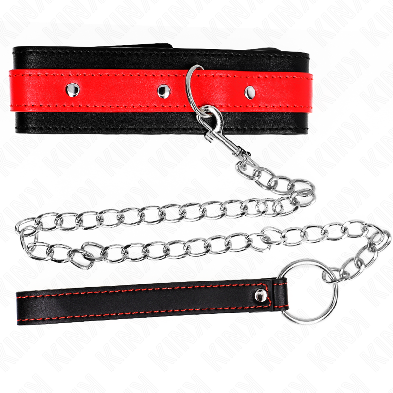 KINK - HALSKETTE MIT ROTEM BAND 65 CM VERSTELLBAR 36-43 CM X 5 CM – Bild 5