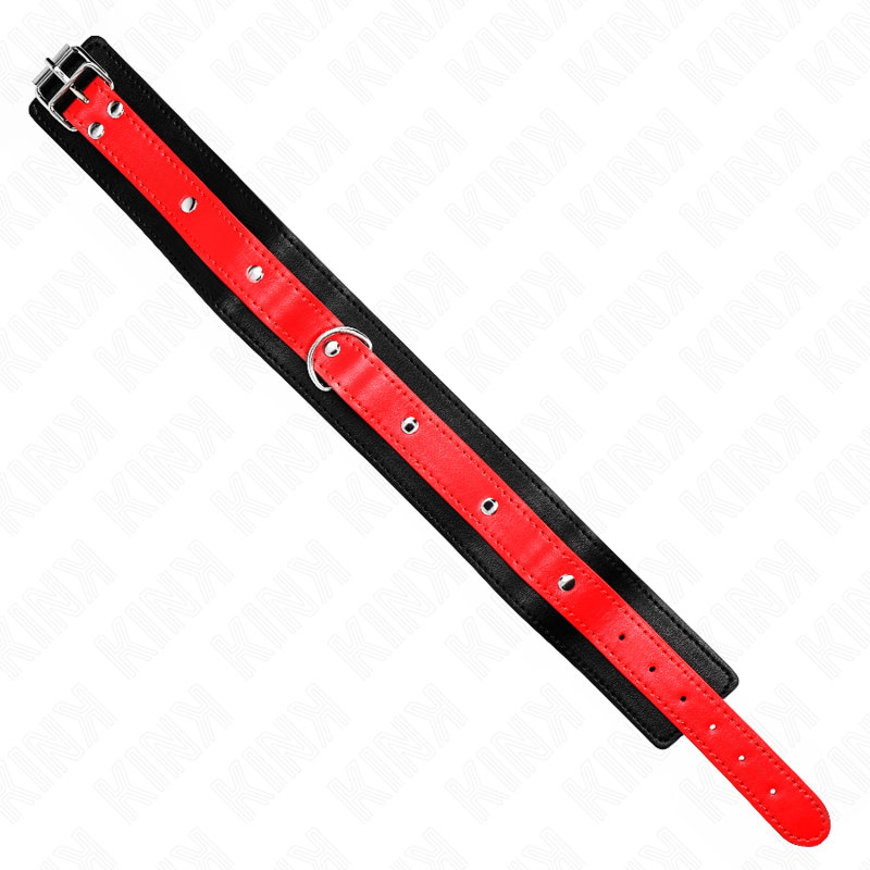 KINK - HALSKETTE MIT ROTEM BAND 65 CM VERSTELLBAR 36-43 CM X 5 CM – Bild 4