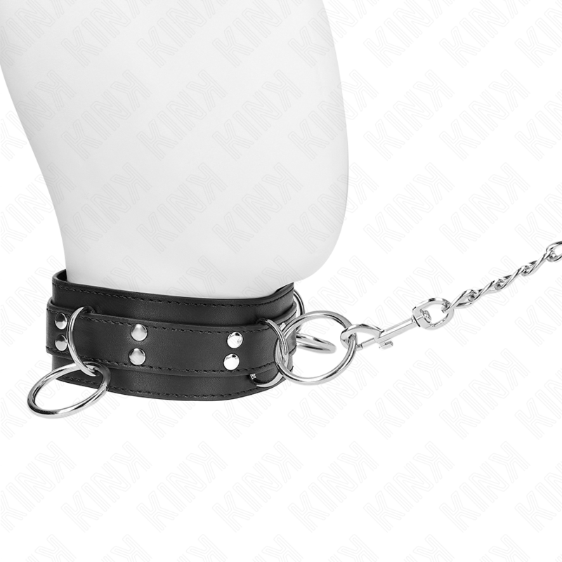 KINK - 3-RING-SKLAVEREI-HALSKETTE MIT BAND 80 CM 53 X 5 CM – Bild 5