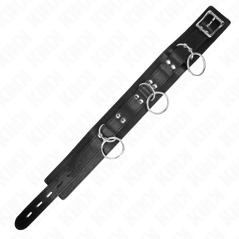 KINK - 3-RING-SKLAVEREI-HALSKETTE MIT BAND 80 CM 53 X 5 CM – Bild 3